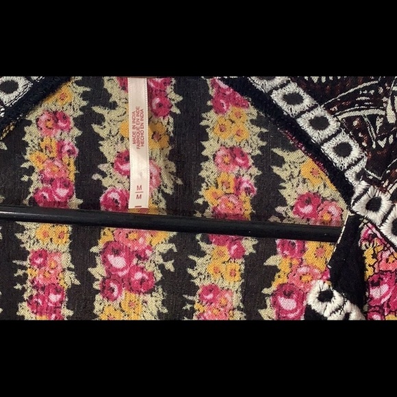 Free People - Sz M - Boho - 70’s - Dress / Tunic - tiered bell sleeves - Picture 4 of 11